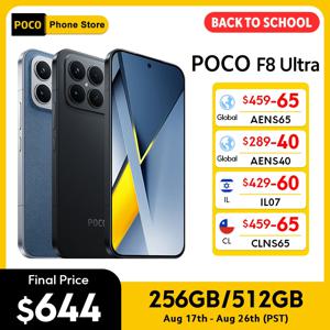 POCO F8 울트라 5G 글로벌 버전 스마트폰 스냅드래곤 8 엘리트 5세대 6.9인치 120Hz AMOLED 디스플레이 6500mAh 100W 하이프차지 NFC IP68