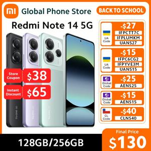 글로벌 버전 샤오미 레드미 노트 14 5G 스마트폰 5110mAh 배터리 NFC 108MP 카메라 MTK 디멘시티 7025-울트라 45W 터보 충전