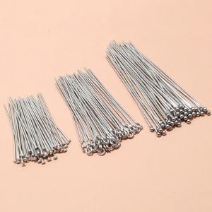 100PC 20-70mm 핀 볼 헤드 아이 헤드/플랫 헤드 핀 DIY 쥬얼리 제작 액세서리를 만드는 페이드 스테인레스 스틸 쥬얼리