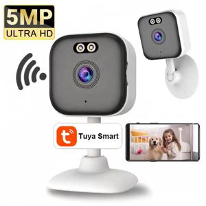 5MP 미니 와이파이 카메라 무선 HD 비디오 감시 IP 카메라 실내 모션 감지 스마트 홈 베이비 모니터 Tuya