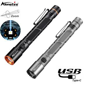 알론파이어 줌 미니 EDC 펜 라이트 손전등 USB 충전식 자석 소형 토치 아웃도어 하이킹 여행 캠핑 작업 수리 램프