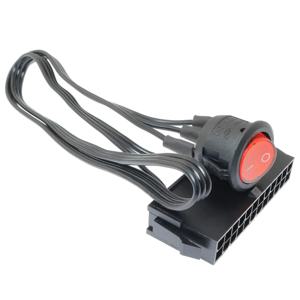 54cm 케이블 구리 주석 와이어 24핀 암 ATX PSU PC 전원 공급 장치 스타터 테스터 시작 점퍼(ON/OFF 스위치 포함)