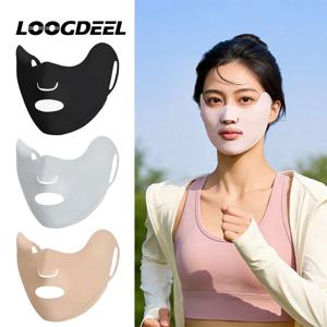 LOOGDEEL 새로운 통기성 아이스 실크 마스크 자외선 차단 라이딩 페이스 마스크 눈의 모서리를 보호하는 세척 가능한 방진 자외선 차단 마스크