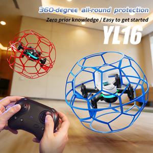 YL16 실내 RC 드론 플라잉 볼 스타일 360 °   올라운드 보호 기능, 고도 유지, 원키 플라이트 디자인, 선물용 인터랙티브 장난감