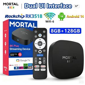 T1+RK3518 Rockchip 스마트 TV 박스 BT5.4 안드로이드 14.0 ROM 128GB RAM 8GB Wifi6 8K 음성 어시스턴트 미디어 플레이어 TV 박스 스마트 TV 2026