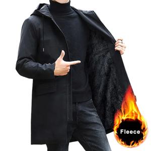 2026 새로운 플러스 사이즈 남성 겨울 따뜻한 재킷 양털 파카 코트 블랙 후드 윈드 브레이커 아웃웨어 플리스 재킷 롱 파카 8XL