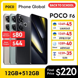 POCO F6 5G 글로벌 버전 휴대폰 90W 터보 충전 120Hz 플로우 AMOLED 디스플레이 50MP 카메라 시스템(OIS 탑재) 스냅드래곤 8s Gen 3