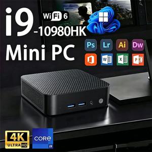새로운 미니 PC 컴퓨터 코어 i9 10980HK 8코어 16GB 램 1TB M.2 SSD 휴대용 게이밍 컴퓨터 60Hz 4K HD 미니 데스크탑 PC 게이머용