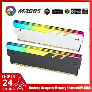 데스크탑 컴퓨터 메모리 히트싱크 5V ARGB, 무한 거울 렌즈 새로운 디자인, DDR3/4/5용 RAM 아머 알루미늄 베스트