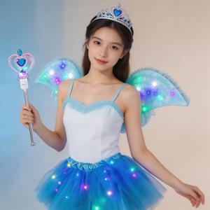 꿀벌 날개 머리띠 코스튬 세트 요정 엘프 파티 공연 소품 성인용 할로윈 드레스업 무대 카니발 마스크 파티 액세서리