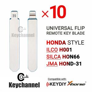 10PCS 키 블레이드 혼다 유형 HO01 HON66 HOND-31 혼다 시빅 어코드 CR-V XR-V City HRV Venzel 용 교체 플립 블레이드 HON66
