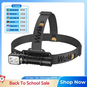 Wurkkos HD15 헤드램프 18650 충전식 헤드라이트 2000lm 듀얼 LED TN-3535+SST20 USB 역방향 충전 마그네틱 테일 하이킹