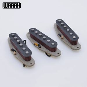 빈티지 waaah V70 SSS Handwound Alnico 5 싱글 코일 기타 픽업 그레이 바닥 플레이트 HSS 더블 코일 픽업 기타 부품
