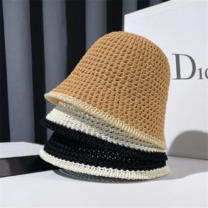 일본식 심플한 어부 모자 접이식 브레이드 자외선 차단 여성용 모자 통기성 일상 휴가 야외 버킷 모자 고라스