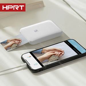 HPRT 휴대용 포토 프린터 포켓 2x3인치 크기 무선 Zink 기술 인쇄 2x3 스티커 뒷면 사진 제조기(종이 케이스 포함)
