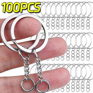 분할 링이있는 금속 열쇠 고리 링크 체인 열쇠 고리 Keyfob 열쇠 펜던트 홀더 반지 DIY 열쇠 고리 열쇠 고리 액세서리 도구