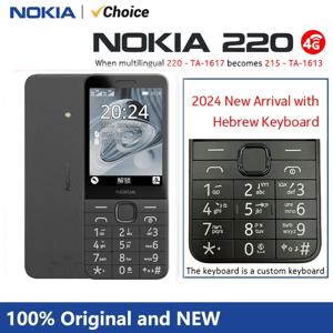 노키아 220 2024 버전 215 4G 피처폰 2.8인치 블루투스 FM 라디오 1450mAh 배터리 모바일폰 타입-C 포트 신제품