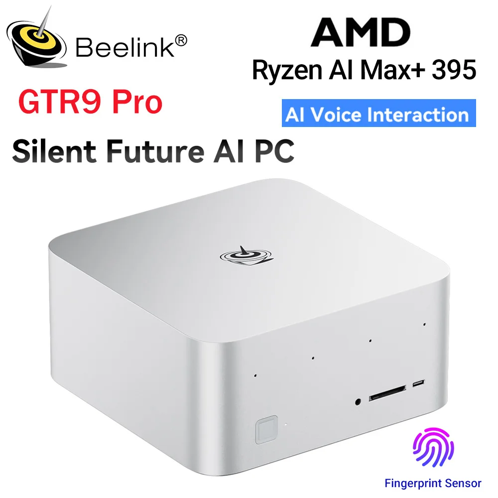 비링크 GTR9 프로 라이젠 AI 맥스+ 395 강력한 AI PC 128G LPDDR5 2T SSD 윈도우 11 8K 60Hz Wifi7 BT5.4 미니 게이밍 데스크탑 컴퓨터