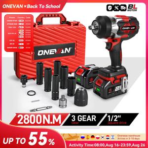 ONEVAN 2800N.M 브러시리스 전기 임팩트 렌치 1/2인치 무선 토크 렌치 드릴 파워툴 (마키타 18V 배터리 핀용)