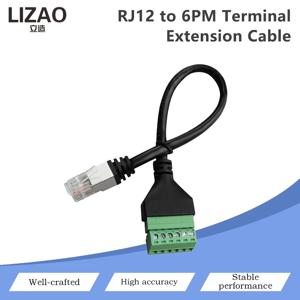 RJ12 6P 남성형 - 6핀 나사 단자 어댑터 케이블 RJ12 - 단자대 연결 케이블 0.2M 0.3M 0.5M 1M 2M 4M 5M