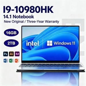 2026 인텔 코어 i9-10980HK 노트북 윈도우 11 프로 14.1인치 노트북 16GB 램 1TB/2TB SSD 지문인식 잠금해제 오피스 게임용 노트북