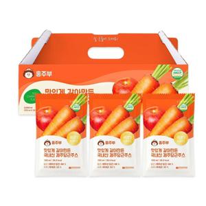 홍주부 맛있게 갈아 만든 제주 당근 주스 100ml X 30포(30일분)