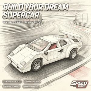 1506PCS 슈퍼 스피드 레이싱카 빌딩 블록 클래식 모델 DIY 조립 장난감 어린이 남자아이 선물 STEM 교육용 조립 세트