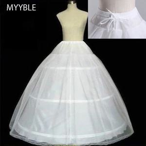 MYYBLE 하이 퀄리티 화이트 3 후프 A 라인 페티코트, 크리놀린 슬립 언더스커트, 볼 가운, 웨딩 원피스 재고
