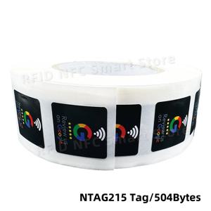 NFC 구글 검토 스티커, 504 바이트 RFID NFC215 칩, 13.56MHz 프로그래밍 가능, 구글 스티커, 30mm 방수 NFC 태그 검토