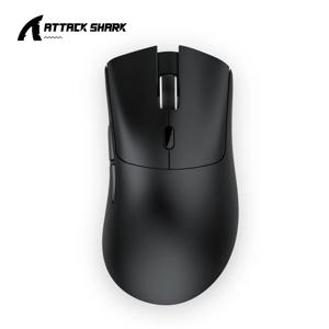 Attack Shark R1 무선 게이머 마우스, PAW3311 1KHZ 18000dpi, 블루투스 마우스, 매크로 게임용 마우스, 마우스 패드/pc