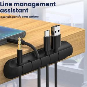 3/5/7 홀 데이터 케이블 주최자 데스크탑 충전 케이블 보관 보호기 전화 USB 충전기 이어폰 용 코드 관리 홀더