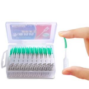 200Pcs 치간 칫솔 청소 치아 사이의 부드러운 청소 칫솔 구강 고무 치아 치과 도구 위생 관리 도구