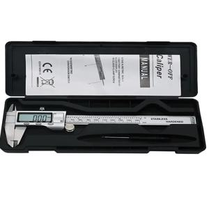 6인치 150mm 디지털 버니어 캘리퍼스 스테인리스 스틸 마이크로미터 측정 도구 깊이 측정자