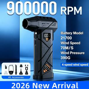 900000RPM 터보 에어 더스터 10000mAh 충전식 휴대용 블로워 70m/s 풍속 자동차 디테일링 키보드 먼지 제거 눈 제거