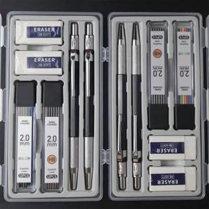 전문 회화 샤프, 금속 활동 샤프세트, 교체 샤프세트, 2.0mm 샤프심, 저중심 중촉감 전문 샤프펜, 부단심, 회화, 핸드 장부 전용, 명절 선물, 학생 개학 시즌 선물