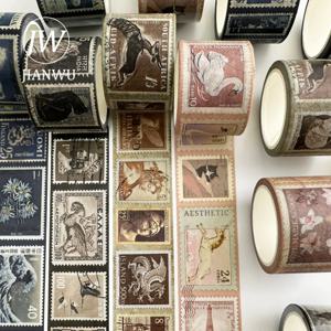 JIANWU 30mm * 5m 빈티지 스탬프 풍경 재료 콜라주 스크랩북킹와시 테이프 크리 에이 티브 DIY 저널 문구