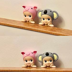 귀여운 동물 시리즈 인형 애니메이션 피규어 블라인드 박스 8cm 액션 피규어 자동차 장식품 어린이 선물 장식