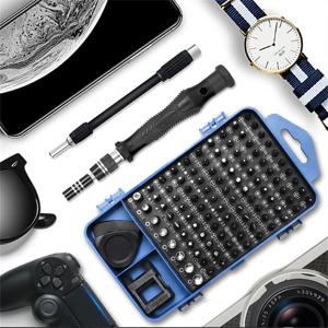 115-in-1 정밀 드라이버 세트, 자화 처리된 톡스 헥스 비트, 휴대폰, 노트북, PC, 안경, 시계 등 다용도 수리 도구 키트