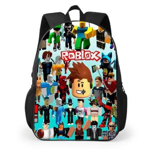 Robloxs 학생용 만화 주변기기 백팩 가방 청소년 일상용 배낭 여행 배낭 일상 필수품