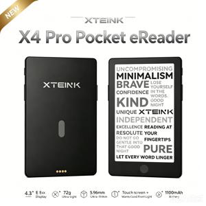 XTEINK X3 전자책 X4pro 리더 휴대용 3.7인치 화면 4.3 얇은 전자종이 잉크 스크린 E-리더 16G 메모리 고해상도