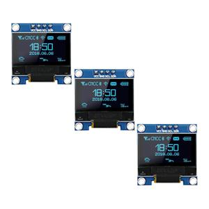 1/3/5Pcs 0.96' OLED 디스플레이 모듈 128x64 SSD1306 I2C Arduino Raspberry Pi ESP32 발광 OLED 디스플레이 보드와 호환 가능