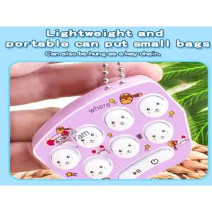 //Whac-A-Mole 미니 휴대용 게임 콘솔 만화 전자 발광 손가락 훈련 스트레스 해소 장난감 미니 키체인 미니 자동차
