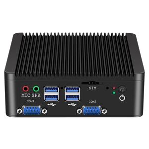 인텔 셀러론 J4105/N4000 미니 PC 베어본 키트 DDR4 지원 리눅스 WiFi 컴퓨터 (2xGbE, 4xRS232/485, 8xUSB, 2xHDMI, 윈도우10 지원)