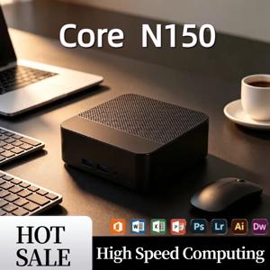 2026 N150 미니 데스크탑 호스트 16GB RAM 1TB M.2 NVMe SSD 4C4T 3.6GHz 3x 4K 60Hz 화면 WiFi6 무소음 냉각 팬리스 오피스 PC 프로
