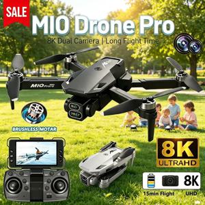 M10 드론 8K HD 카메라 항공 사진용 브러시리스 모터 초보자를 위한 원격 제어 UAV 전문가 취미 선물 성인용