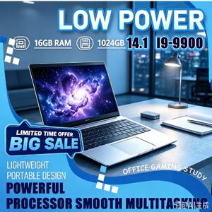 인텔 코어 i9‑9900 14.1인치 새로운 고성능 휴대용 게이밍 오피스 노트북 16GB DDR4 RAM 1TB/2TB SSD 노트북 컴퓨터