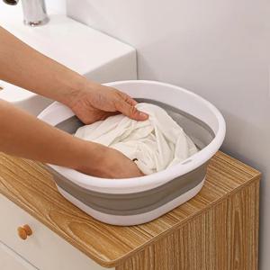 대형 접이식 휴대용 플라스틱 압축 세면대, 가정용, 여행 세탁, 야채 세탁에 적합