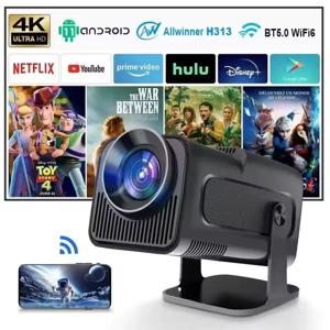 카이아쿠아 HY320 4K 안드로이드 11 프로젝터 네이티브 1080P 390ANSI 듀얼 Wifi6 BT5.0 1920*1080P 시네마 휴대용 프로젝터 HY300 업그레이드 버전