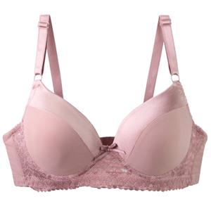 DaiNaFang 여성용 푸시 업 브라 핑크 블루 블랙 그레이 베이지 화이트 버건디 속옷 레이스 미니마이즈 심리스 란제리