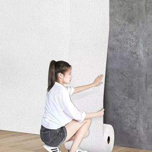 2.8/10m 3D 두꺼운 자체 접착식 단열 벽지 리넨 무지 컬러 장식 벽 스티커 리노베이션 충돌 방지